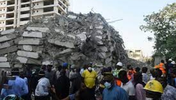 21-storey building under construction collapses in Lagos